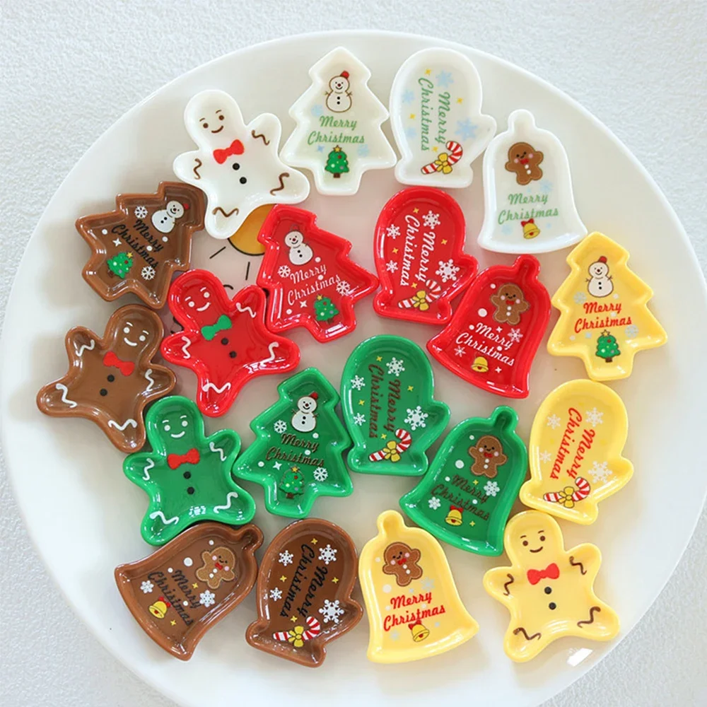 10 قطعة أجراس عيد الميلاد لامعة سلسلة مصغرة راتنج مسطح كبوشن ل دبوس الشعر سكرابوكينغ ديكور للمنزل سهل التركيب الاكسسوارات الحرفية