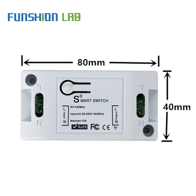 433Mhz รีโมทคอนโทรลไร้สาย RF AC 110V 220V หลอดไฟ LED ไร้สายสวิทช์ Corridor ห้องเครื่องส่งสัญญาณ