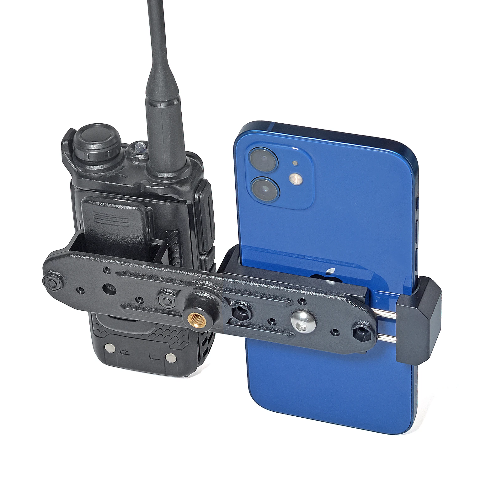 Aluminum Phone Holder and Two-Way Radio Holder W/1/4
