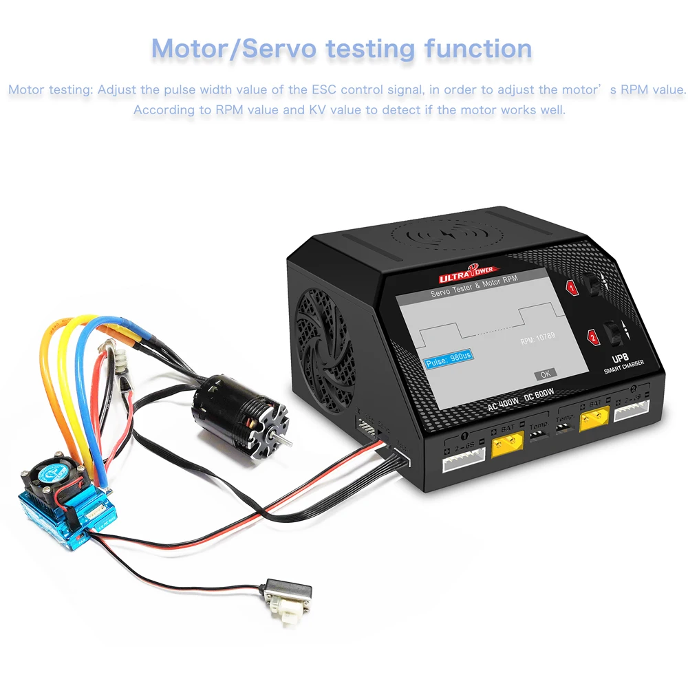UltraPOWER UP7 400W 10A Smart Dual Channel AC/DC Charger UP8 600W 16A for 1-6s LiPo LiHV LiIon LiFe NiCd NiMH Balance Charger