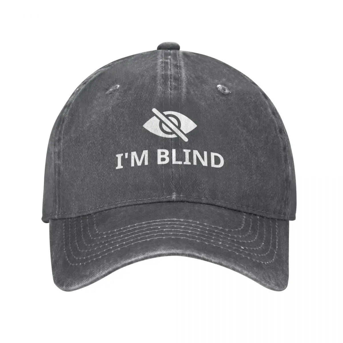 I'm Blind Baseball Cap Fashion Beach Sun Hat For Children black Bobble Hat Ladies Men's