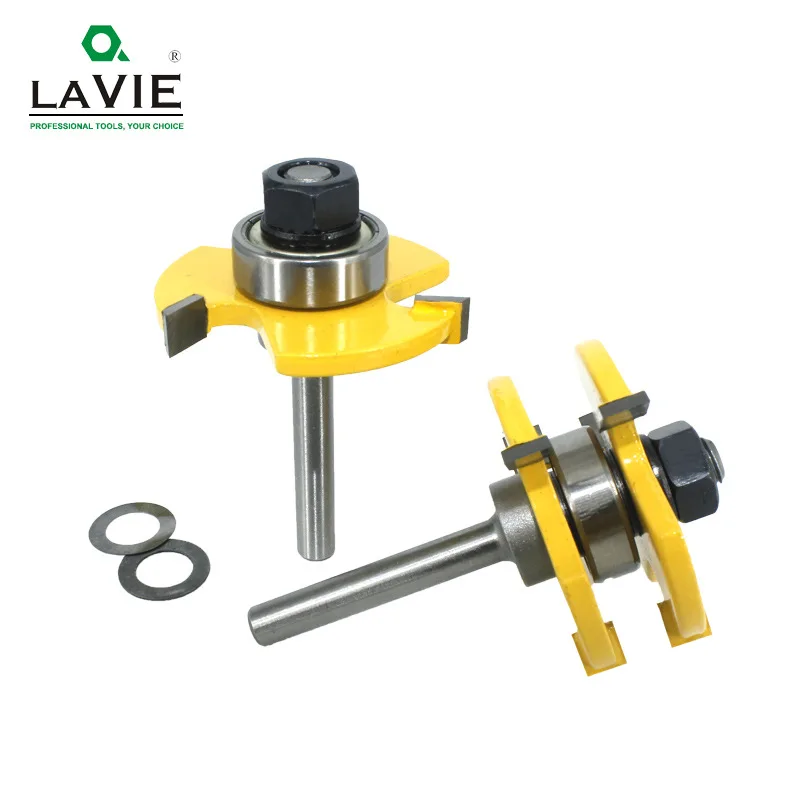 3-tooth Ball T-cutter 2-piece Mortise Cutter Splicing Cutter Floor Cutter Woodworking Milling Cutter Trimming Machine Engraver C