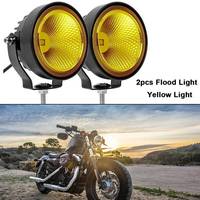 Motorcycle Auxiliary Lamp LED Fog Lights Spotlight Driving Lamps Flood Light White/Yellow Beam 20W 6000Lm Moto Parts Headlight