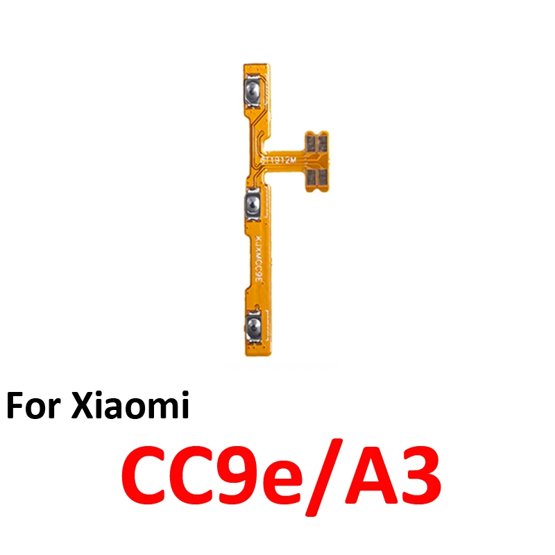 Phone Power Volume Button For Xiaomi MI CC9e A3 New On Off Up Down External Key Internal Flex Cable Repair Parts Black Blue image 4