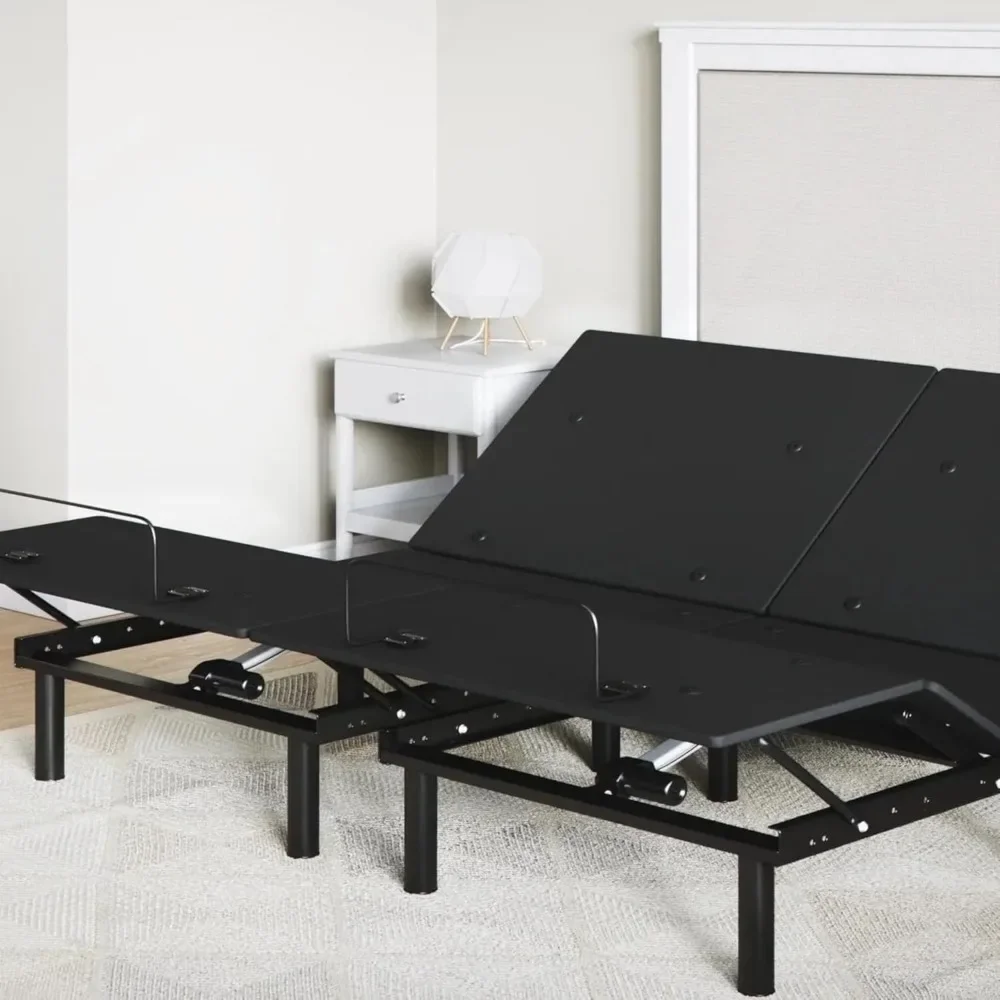 King Adjustable Bed Frame, Easy Assembly, Head and Foot Lift, Memory Positions, Frames Only, Wireless Remote Bed Frame