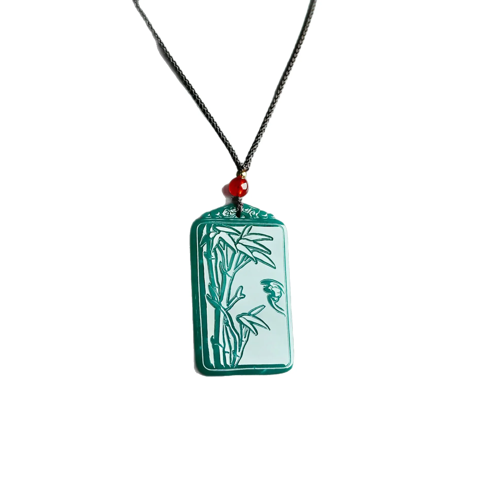 Xingyu Natürliche Burma-Jade-Perlen, Bambus-Wushi-Marke, Jade-Anhänger, Schmuck, der immer höher steigt – Detail 6