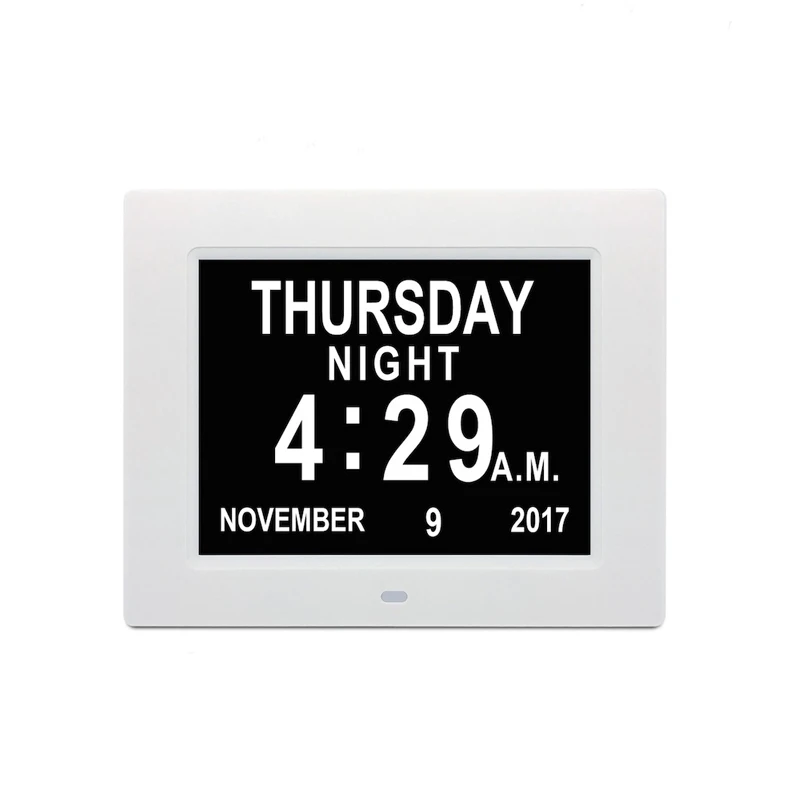 

CHEETIE CP47 LCD Large Screen Multiple Alarm Clock Digital Day Calendar Clock With 3 Medication Reminders for Elderly Dementia