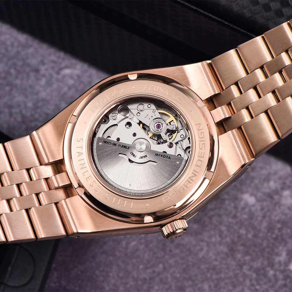 2025 PAGANI DESIGN ساعة ميكانيكية رجالية فاخرة الأعمال ساعة أوتوماتيكية 100 متر مقاوم للماء الياقوت الفولاذ المقاوم للصدأ ساعة رجالي