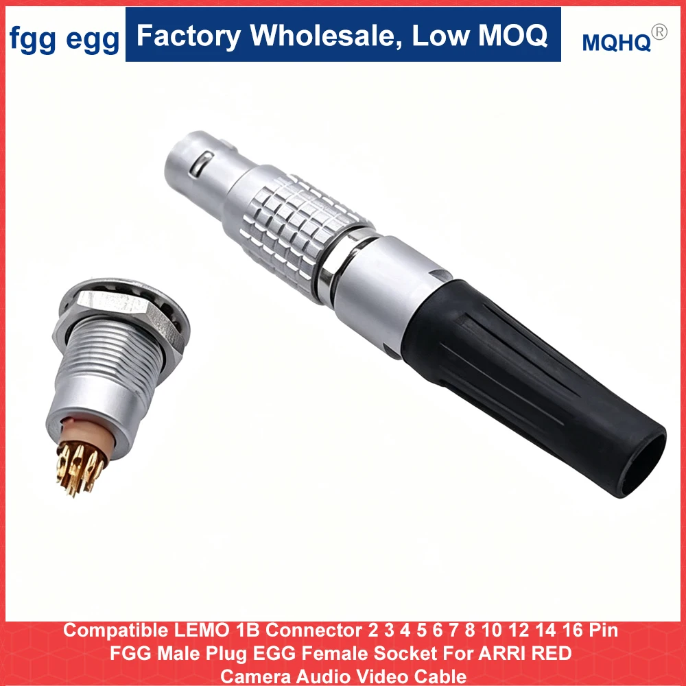 Compatible LEMO 1B Connector 2 3 4 5 6 7 8 10 12 14 16 Pin FGG Male Plug EGG Female Socket For ARRI RED Camera Audio Video Cable