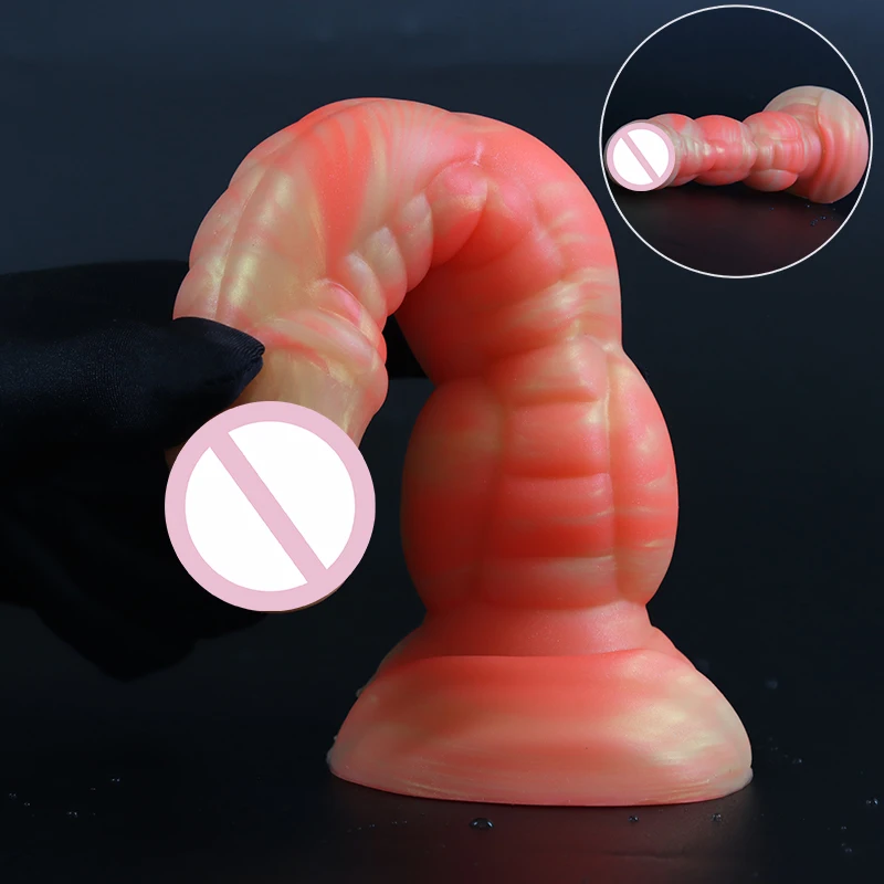 Consolador Anal realista grande para mujeres y hombres, pene simulado de silicona líquida con ventosa fuerte, pene rosa, Consolador de punto G, Juguetes sexuales