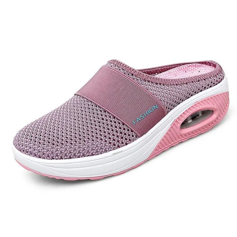 Neue Damen Keilabsatz-Pantoffeln Premium-Hausschuhe Vintage Rutschfeste Damen-Plateauschuhe Retro-Schuhe Übergrößen Orthopädische Diabetiker-Sandalen – Detail 5