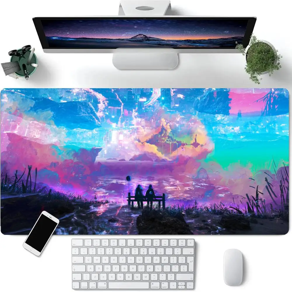 

Landscape Art Mouse Pad Large Size Rubber Base Anti-slip PC Desk Accessories Mousepad for Office & Gamer Keyboard Mats Decor Mat