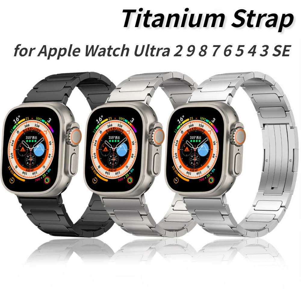 Titanium strap For Apple Watch Ultra/2 10 9 8 7 6 5 4 3 SE Lightweight wristband For iWatch 49mm 46mm 45mm 41mm 44mm 40mm 42mm