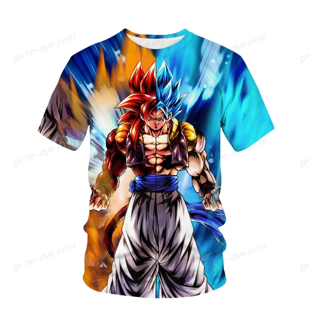 2024 Dragon Ball New Hot Man T-Shirt Cartoon Japanese Anime Summer Casual Short Sleeve Children Goku 3D Print T-Shirt Oversized