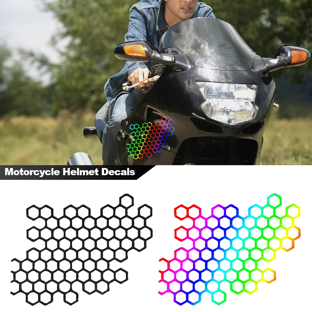 Motorcycle Sticker Creative Honeycomb Body Decoration Stickers For Car Refit Creative Body Stickers Auto Exterior Accessories