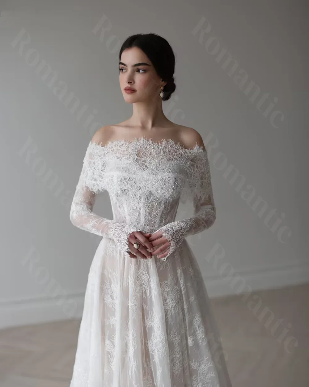 Thumbnail 3 - #34 Womens Long Sleeve Wedding Dress Price Drop Alerts