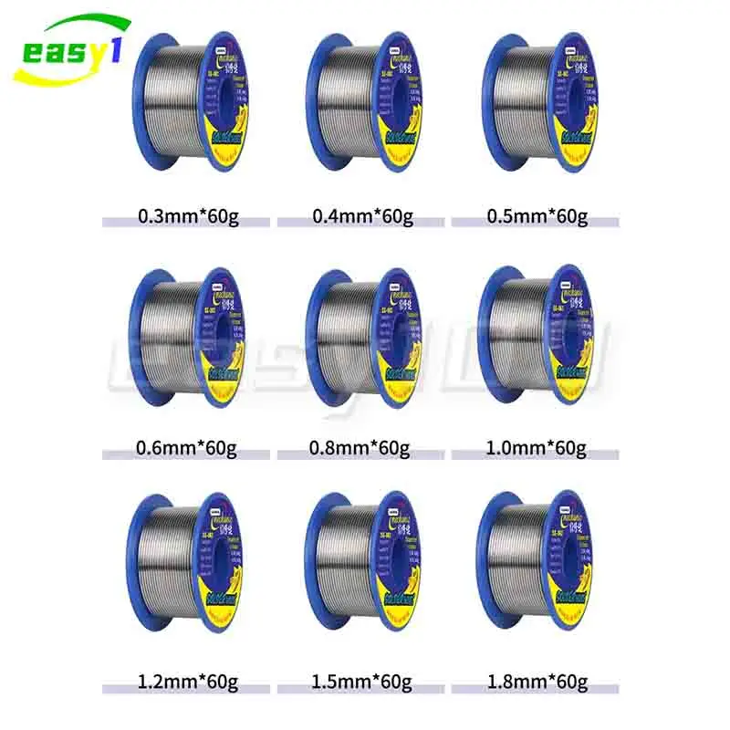 MECHANIC Rosin Core Flux SX-862 183℃ Melting Point 0.3-1.8mm 60g Soldering Wire Double High Purity Environmental Tin Wire Tools