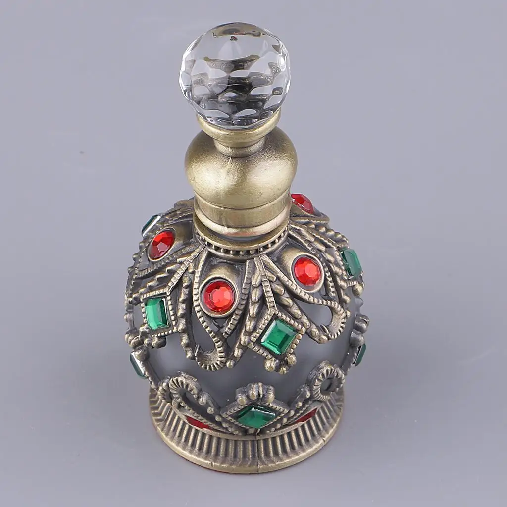 Antique 15ml Refillable Glass Perfume Bottles with Stopper for Collection #2