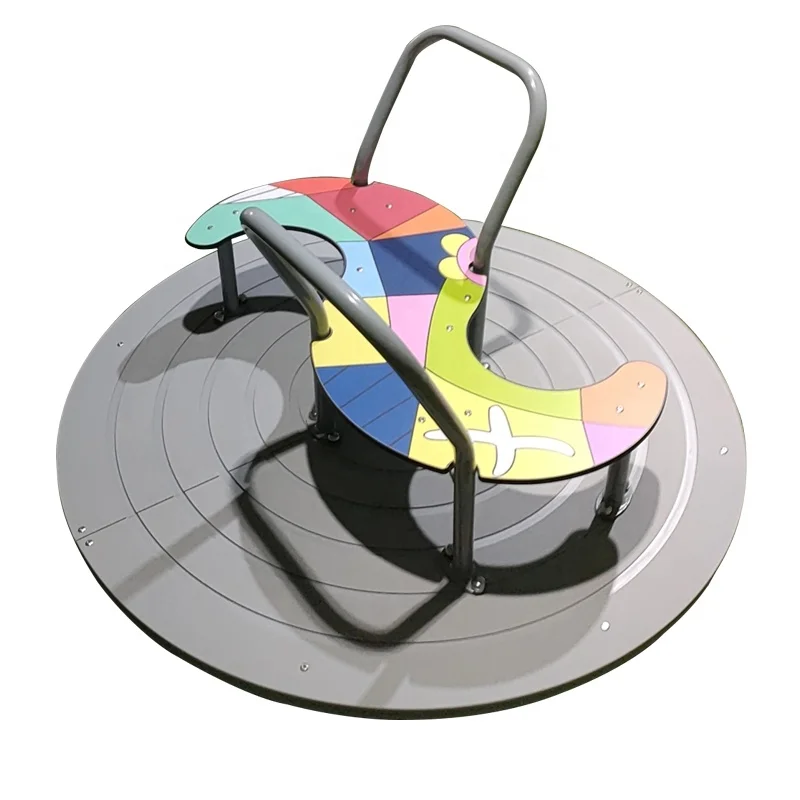 

Детская безвредная карусель с безопасным поворотным сиденьем и ограждением. Высококачественное уличное оборудование, многоместное поворотное кресло.