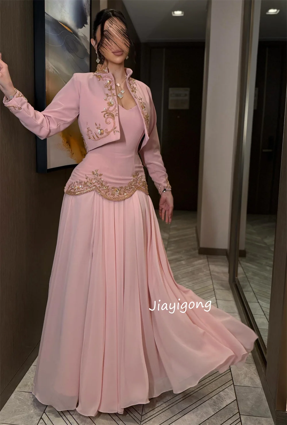 Customized Matching Jersey Pleat Sequined Mermaid Sweetheart Long Evening Dresses Luxury 2025 Simple Exquisite