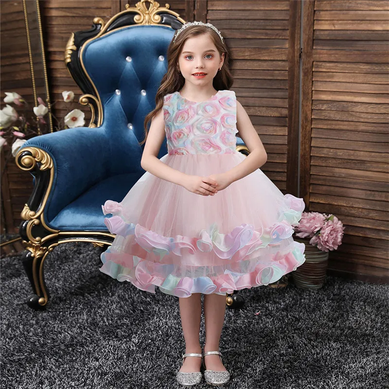 

2-10T Girl swallowtail princess dresses princess,big children wedding dress,Wedding party dress,girl solid color tail pettiskirt