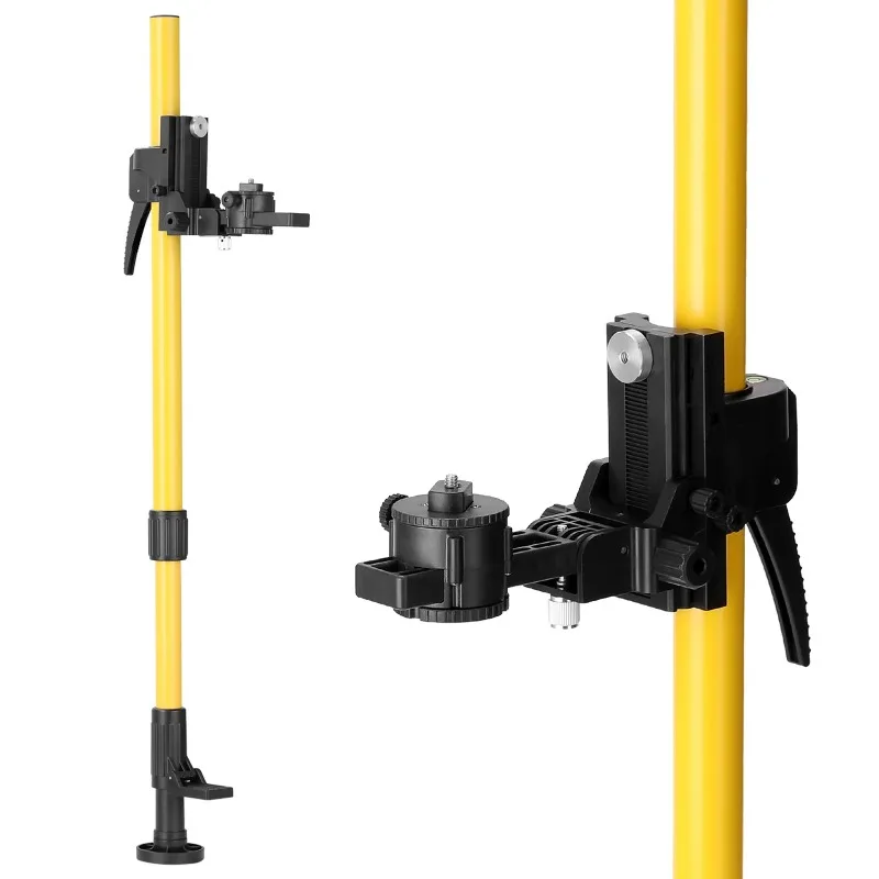 

4.2m Height Adjustable Line Leveler Stand Bar Telescopic Bracket 1/4'' Thread Lift Extend Holder for Laser Level