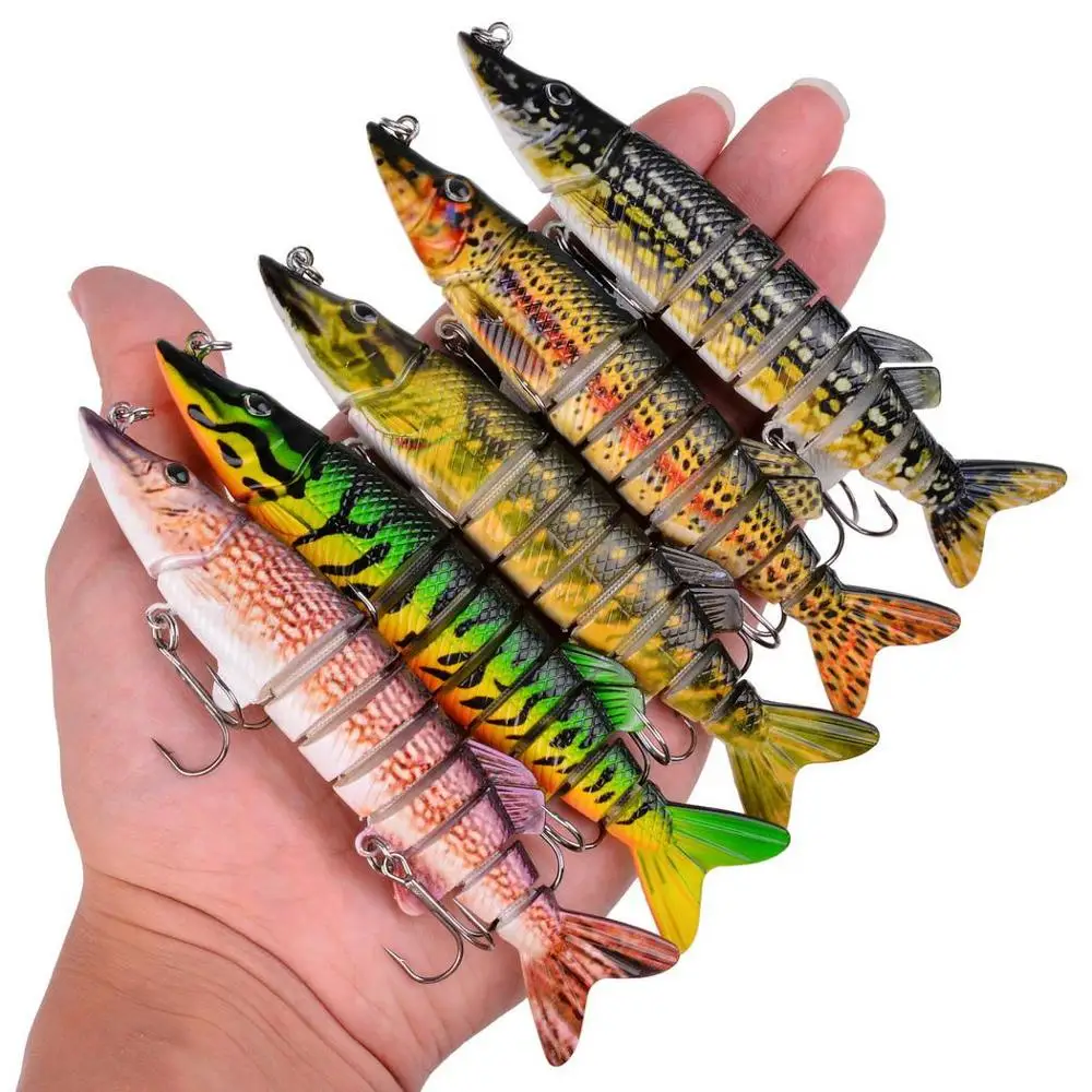 1pc 12cm 20g Pike bait Multi Jointed Fishing Lures Swimbait Hard Bait Fishing Tackle Wobbler Lure Crankbait Pesca Swim Bait