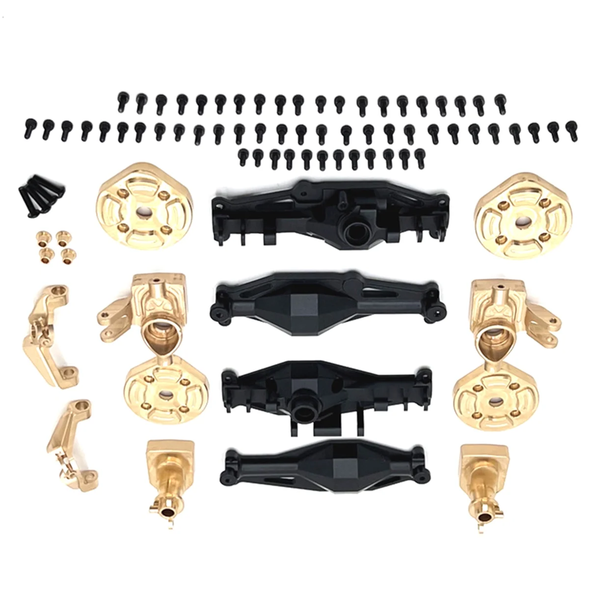N18R RC Car Upgrade Front and Rear Axle Housing Brass Cup C Bridge Cover Kit for 1/12 H12Y H12Y+ RC Car Accessories Black