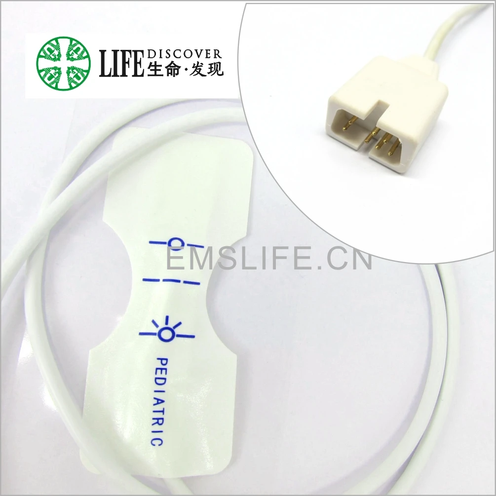 Disposible blood oxygen saturation SPO2 sensor for nelcor-edan-mindry patient monitor Water Poof