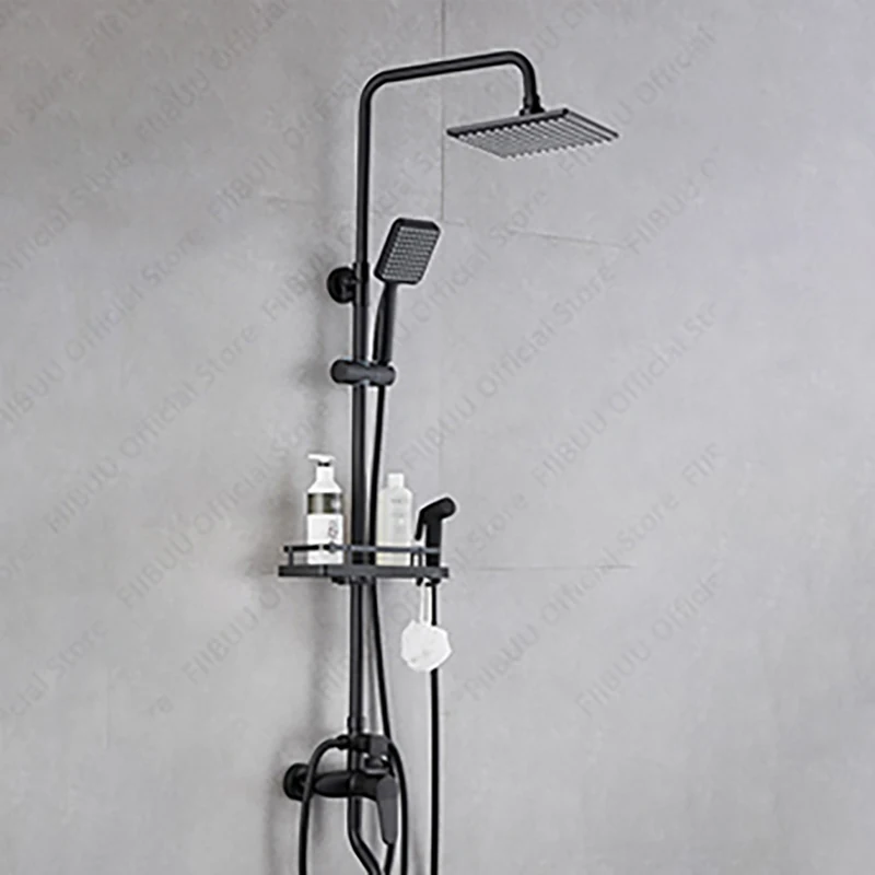 

Modern Minimalist Shower Full Set High Pressure Massage Shower Head Combo Showers for Bathroom Adjustable Bathroom Accessories