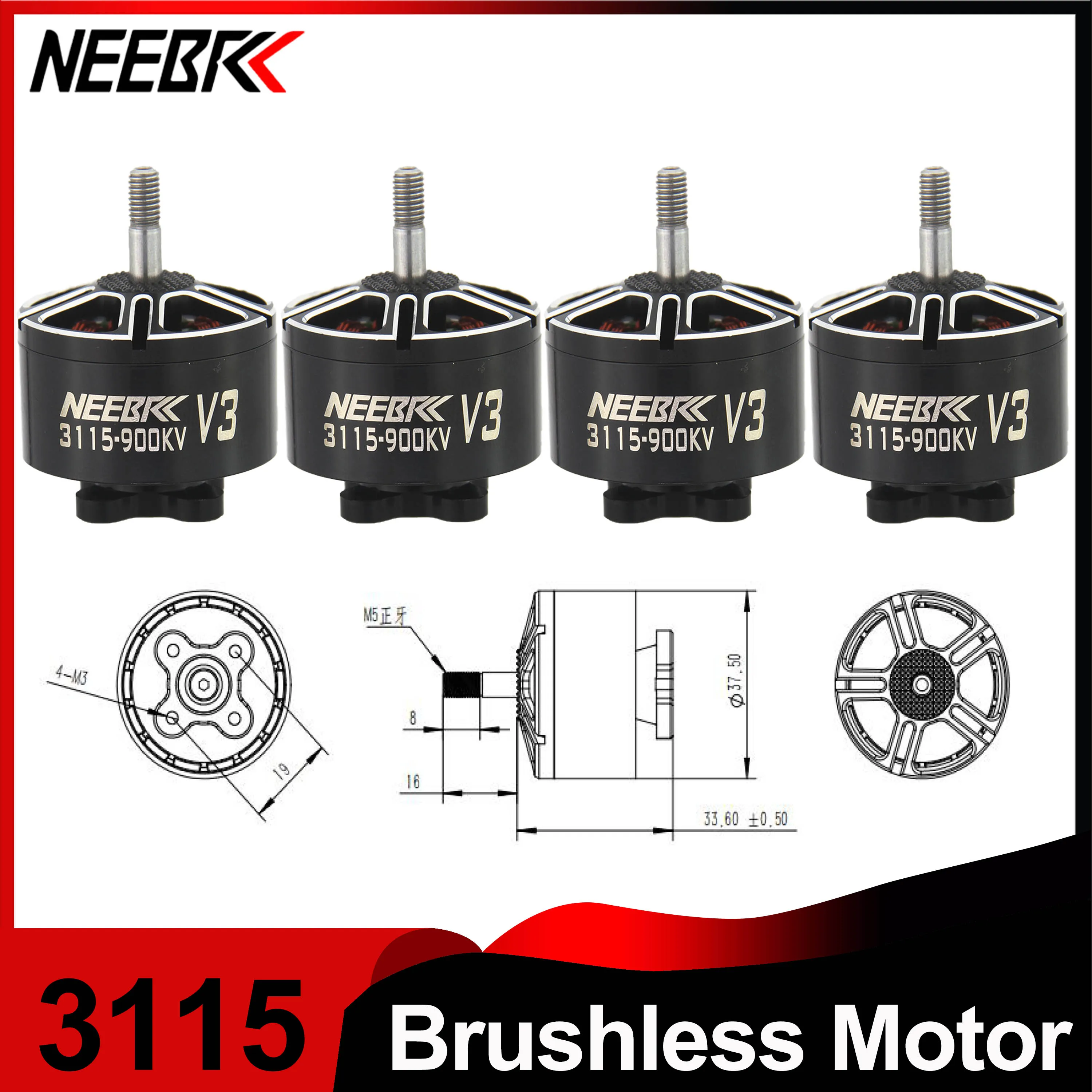 

NEEBRC 3115 900KV 3-6S бесщеточный двигатель для 9/10inch RC Multirotor X-Class Cinelifter Taurus X8Pro Protek60 FPV RC гоночный Дрон