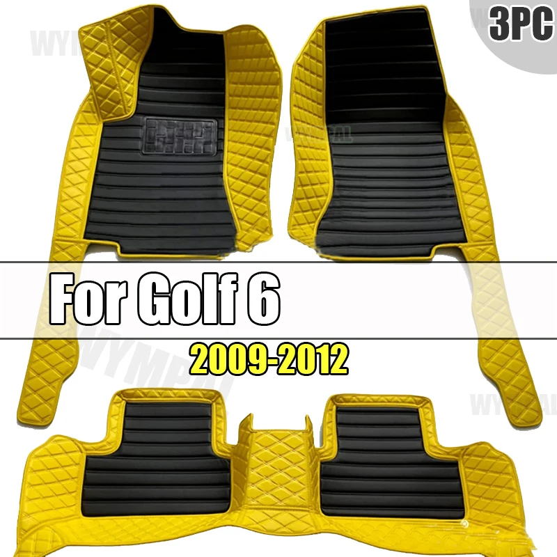 Автомобильные напольные коврики для Golf 6 2012 2011 2010 2009, коврики, накладки на ножки, аксессуары для салона, педали, продукт, коврик для VW