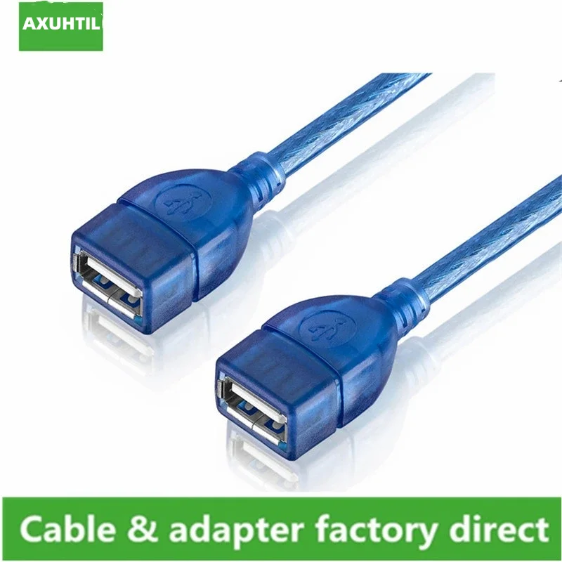 

Новый короткий синий Удлинитель USB 2,0 «Мама-мама» с поддержкой быстрой зарядки 30 см