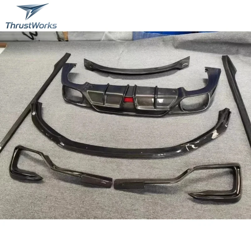 

ThrustWorks Carbon Fiber Body Kit Front Spoiler Rear Diffuser And Side Skirts Ghib 2014-2 Durle New