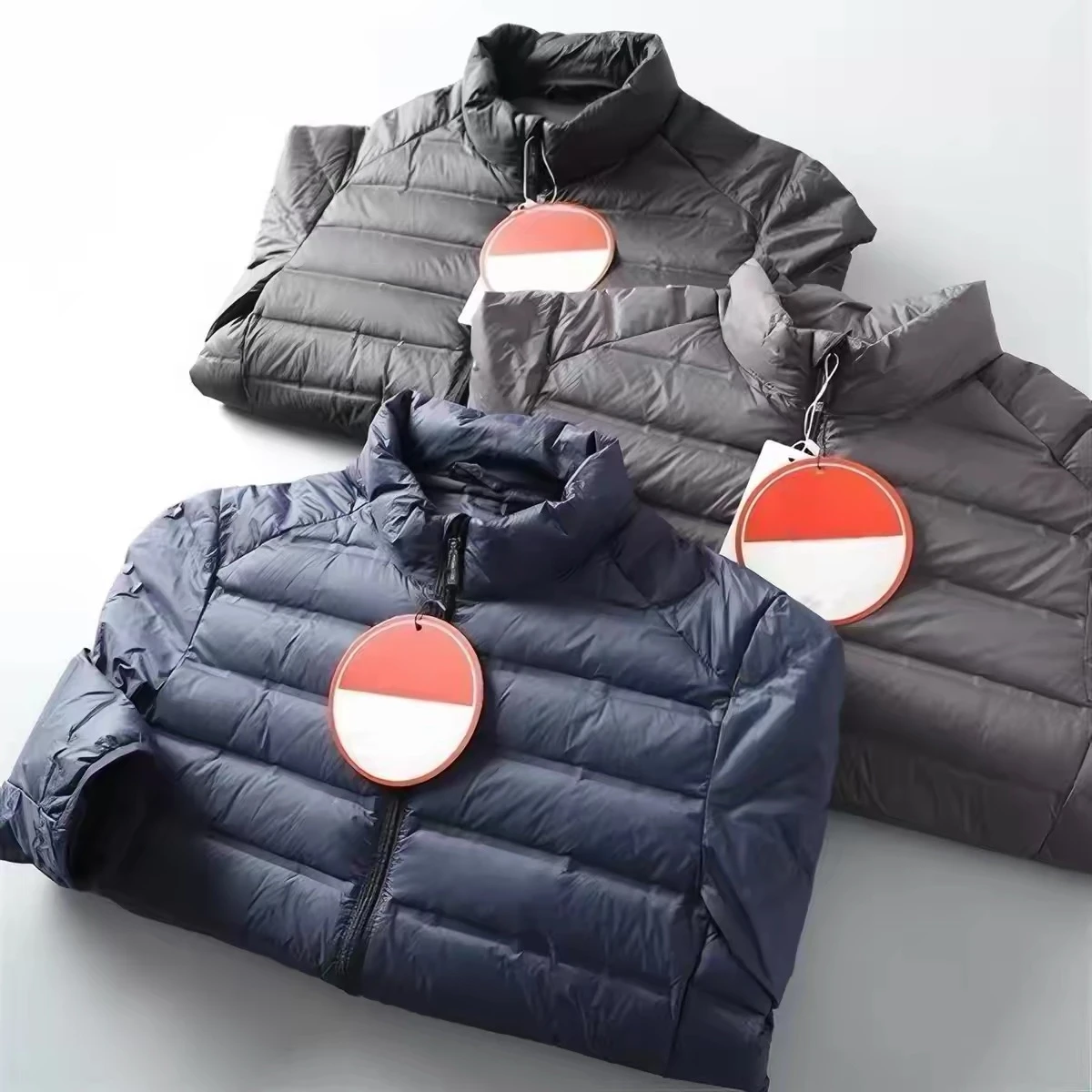 Ultra-Light down Cotton Jacket Men's Spring Fashion Urban Style Warmth Standard Fit Open Cardigan Stand Collar All Seasons