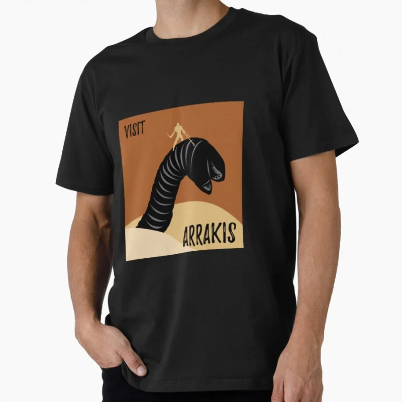 زيارة Arrakis Shai Hulud The Sandworm Dune 1103 خمر الخيال العلمي هدية تي شيرت كبير الحجم بلايز ريترو فيلم الجرافيك طباعة الملابس #1
