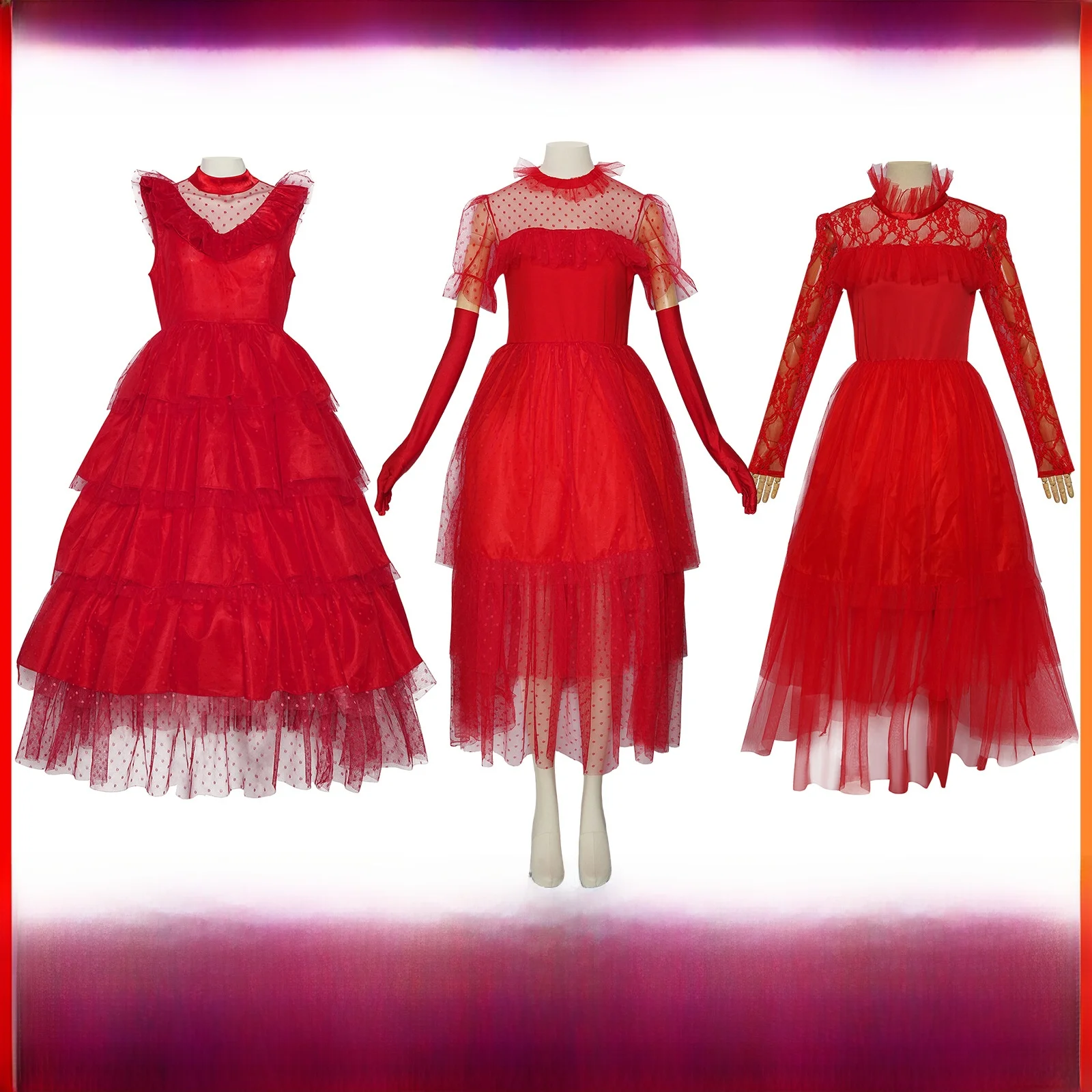 

Красная Ведьма Косплей Костюм Хэллоуин Представление Bug Juice Лидия ell Костюм Китайское Производство Женский Традиционный Костюм