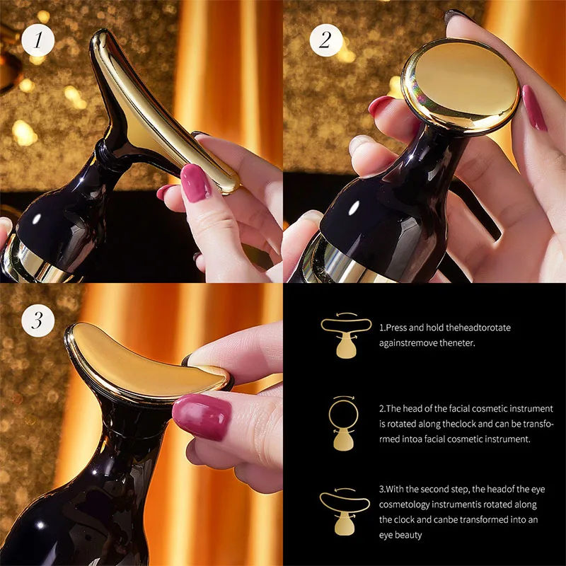 3 في 1 جهاز رفع الوجه الرقبة تدليك الوجه مقدم مكركرنت الجمال شد الجلد التجاعيد مكافحة الشيخوخة مدلك الوجه #6