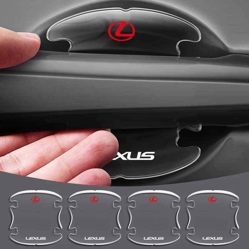 

Наклейка на ручку двери автомобиля, прозрачная наклейка, защитные полосы от столкновений для Lexus EX300H RX450H IS300H ES300H NX R