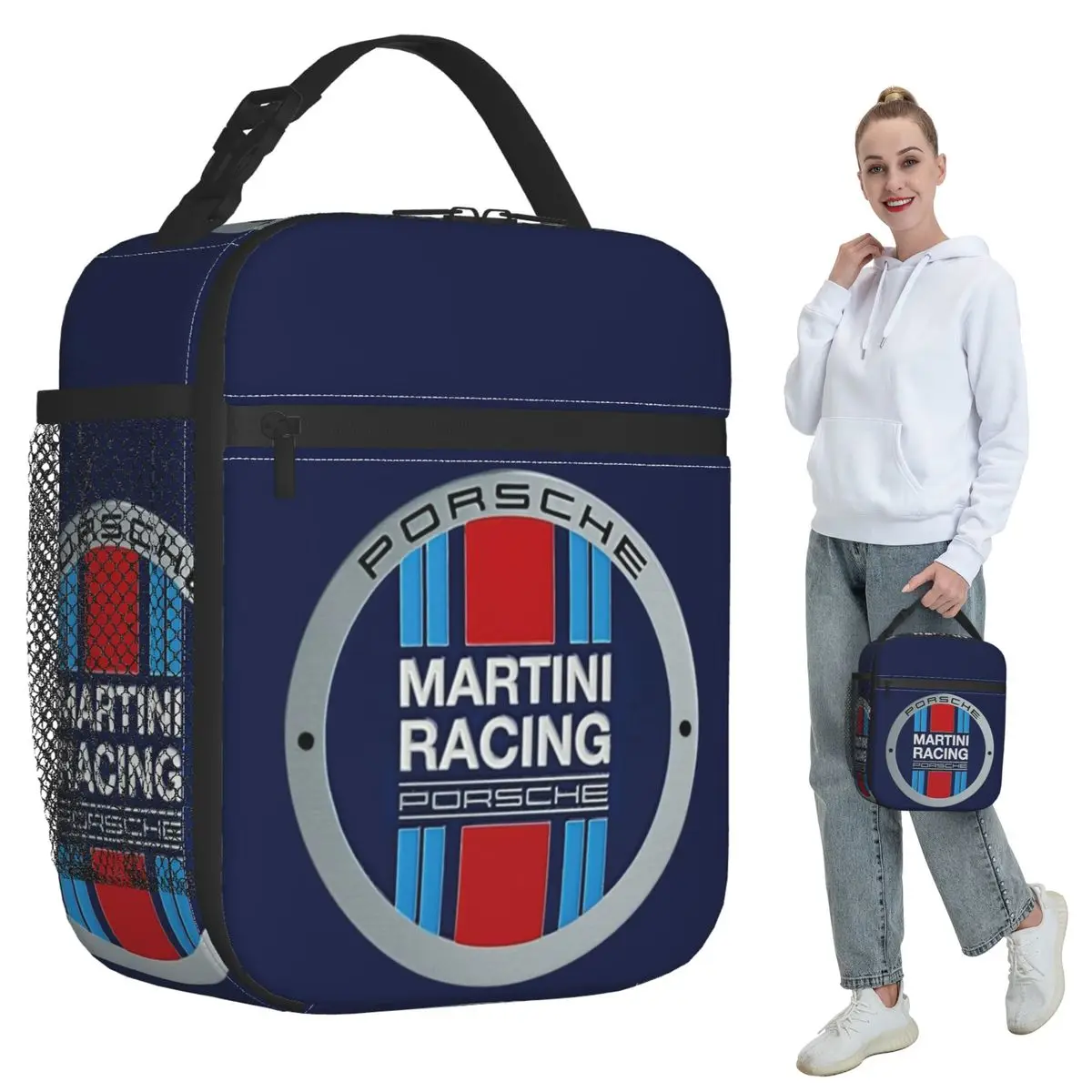 

Копия изолированной сумки для обеда Martini Racing для детей, школьный холодильник, термосумка для еды, портативный контейнер для ланч-боксов