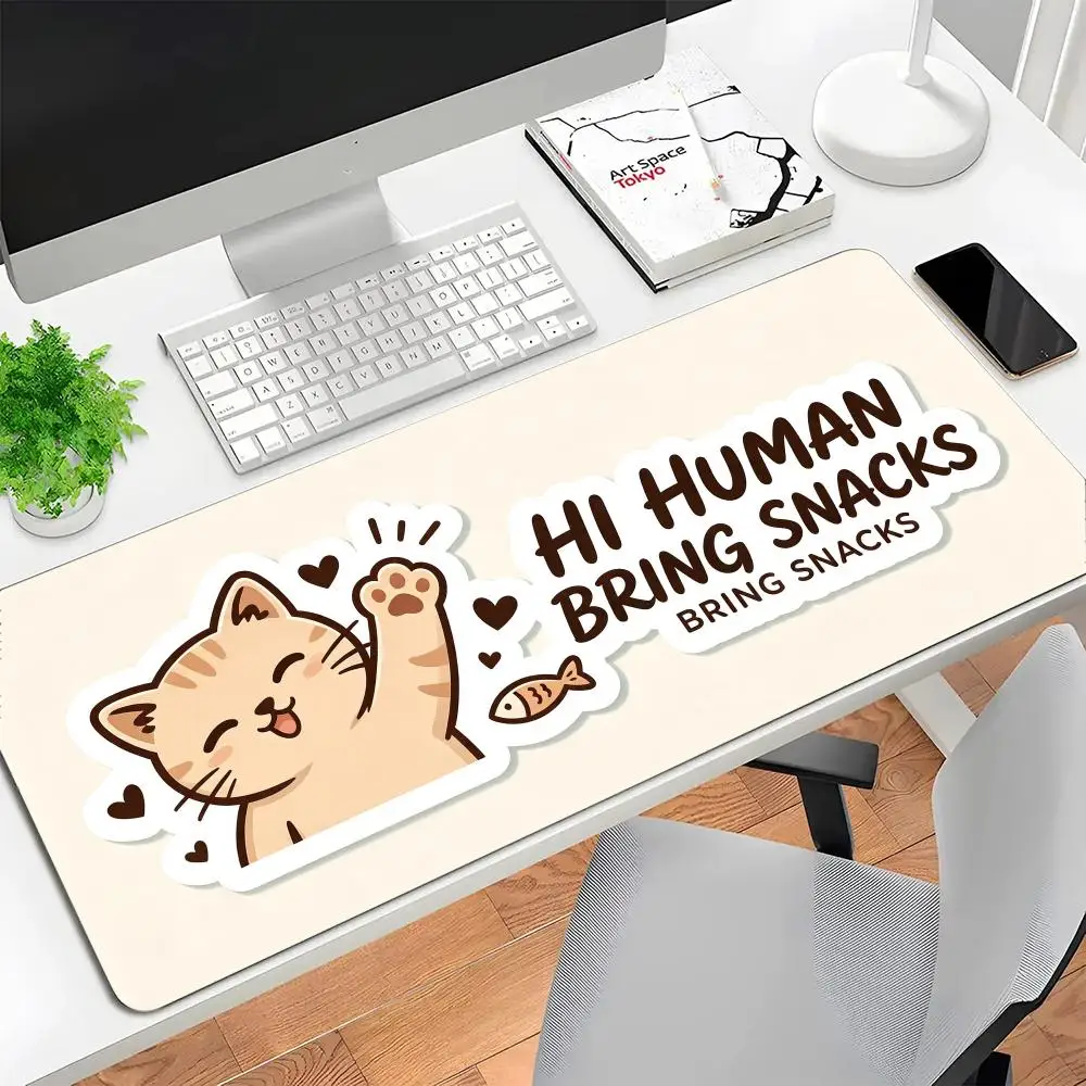 Cozy Cat Warm Heart mousepad large size playmat games game card pad For Office Desktop Bedroom Learning Laptop