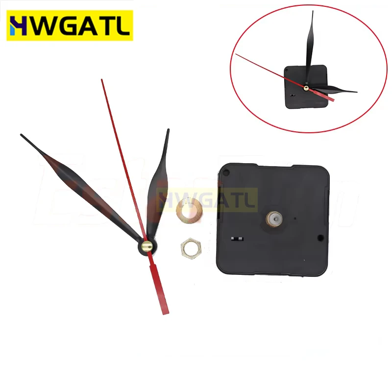 HQ3268 Professional And Practical Quartz Wall Clock Movement Mechanism DIY Repair Tool Parts Kit with Red Hands