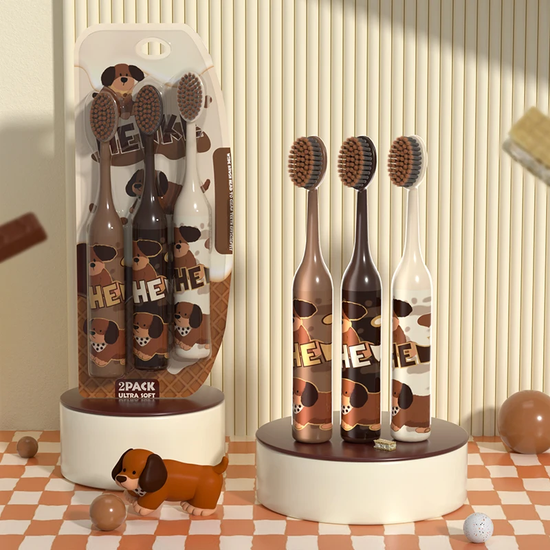 

Набор из 3 штук: Высококачественная подарочная коробка, зубная щетка с мягкой щетиной для глубокой чистки, портативная, для путешествий и домашнего использования, подходит для ежедневного ухода за полостью рта для взрослых.