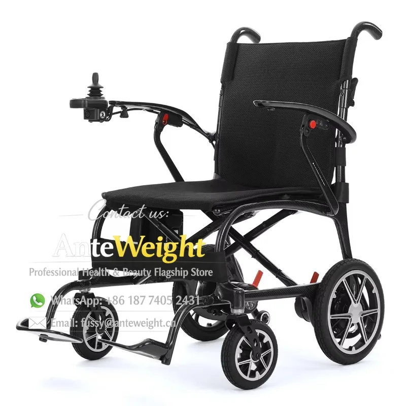 High Performance Travel Beach Wheelchair Portable Folding Remote Control Carbon Fiber Electric Wheelchair for Disabled