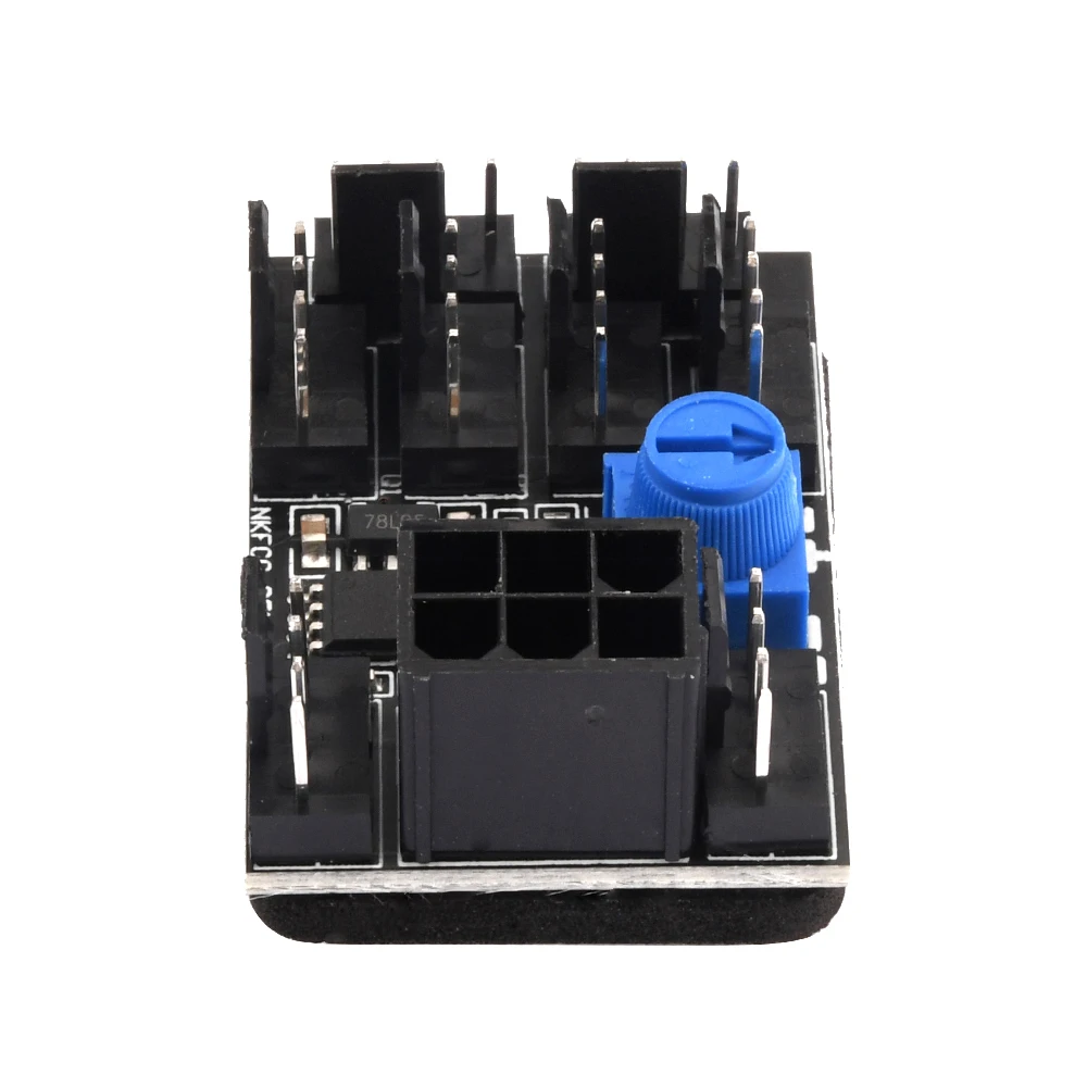 DC 12V 7A Speed Controller 3 Pin 4 Pin Fan Adapter PWM PC Chassis Cooling Fan Hub 8 Way Splitter with 6 Pin Power Port