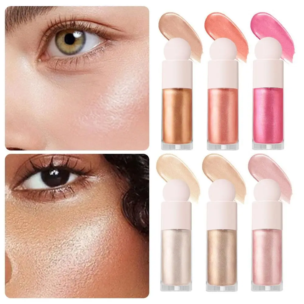 جديد تسليط الضوء على الكنتوري السائل الإنارة اشراق الوجه لامع السائل أحمر الخدود ماكياج المخفي بريق ناعم