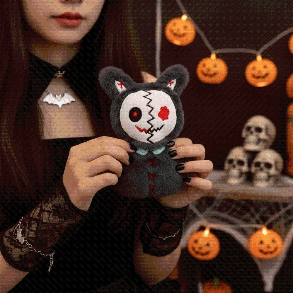 Soft Texture Mummy Key Chain Lightweight Compact Size Halloween Stuffed Fluffy Surface Adorable Appearance Skull Bag Pendant