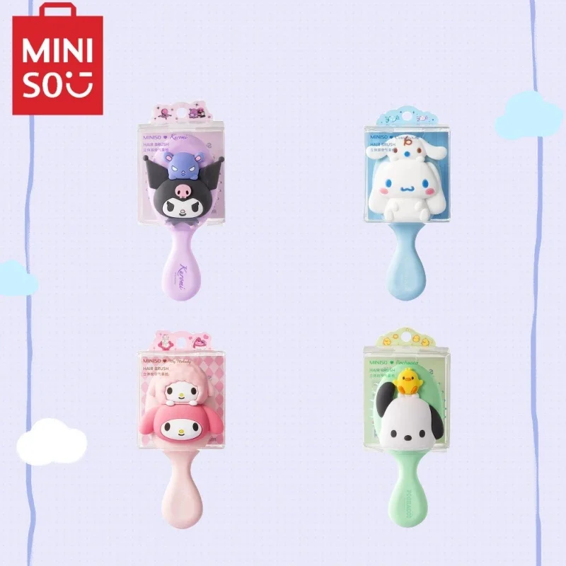 

Kawaii MINISO Sanrios Kuromi Cinnamoroll My Melody Pochacco Comb Anime Cute Cartoon Curly Hair Comb Portable Size 13.5x5.5cm