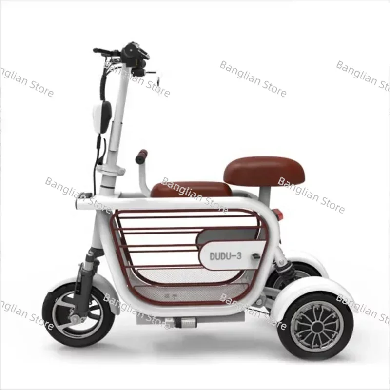 Toodi-Three Wheel Electric  Scooter Tricycle with Roof for Adult, Pink Max, Black, Green, Silver Body Motor, Acid Power Battery