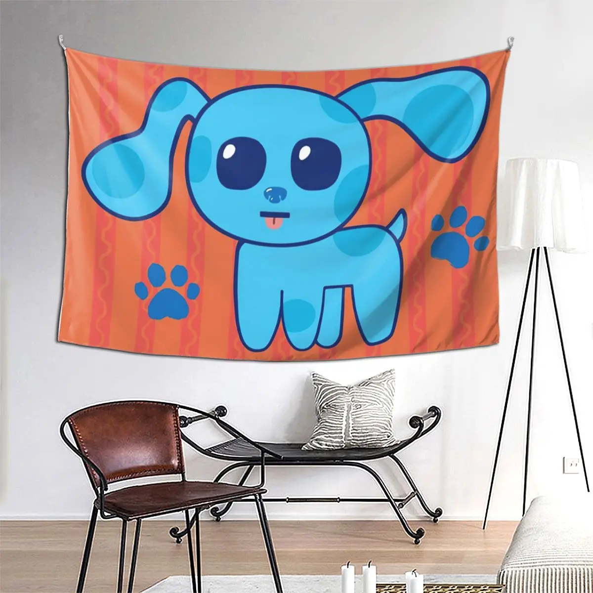 

Синий гобелен с аутизмом, художественный настенный гобелен, эстетическое украшение дома, гобелены для гостиной, спальни, общежития